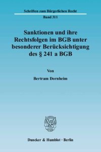 cover of the book Sanktionen und ihre Rechtsfolgen im BGB unter besonderer Berücksichtigung des § 241 a BGB