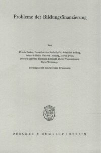 cover of the book Probleme der Bildungsfinanzierung