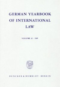 cover of the book German Yearbook of International Law / Jahrbuch für Internationales Recht: Vol. 32 (1989)