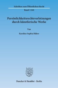 cover of the book Persönlichkeitsrechtsverletzungen durch künstlerische Werke