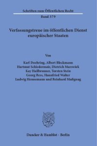 cover of the book Verfassungstreue im öffentlichen Dienst europäischer Staaten