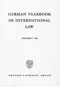 cover of the book German Yearbook of International Law / Jahrbuch für Internationales Recht: Vol. 29 (1986)