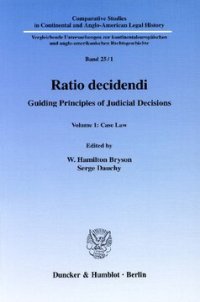 cover of the book Ratio decidendi: Guiding Principles of Judicial Decisions. Vol. 1: Case Law