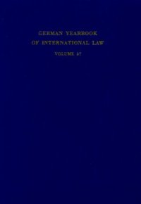 cover of the book German Yearbook of International Law / Jahrbuch für Internationales Recht: Vol. 27 (1984)