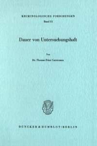 cover of the book Dauer von Untersuchungshaft