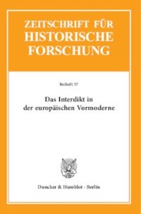 cover of the book Das Interdikt in der europäischen Vormoderne