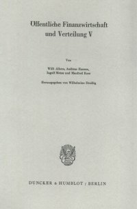 cover of the book Öffentliche Finanzwirtschaft und Verteilung V