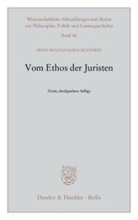 cover of the book Vom Ethos der Juristen