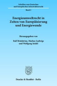 cover of the book Energieumweltrecht in Zeiten von Europäisierung und Energiewende