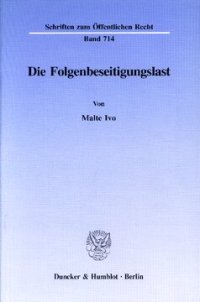 cover of the book Die Folgenbeseitigungslast