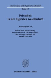 cover of the book Privatheit in der digitalen Gesellschaft