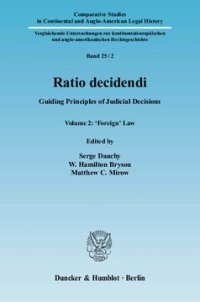 cover of the book Ratio decidendi: Guiding Principles of Judicial Decisions. Vol. 2: 'Foreign' Law