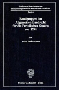 cover of the book Randgruppen im Allgemeinen Landrecht für die Preußischen Staaten von 1794