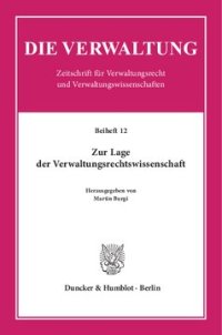 cover of the book Zur Lage der Verwaltungsrechtswissenschaft