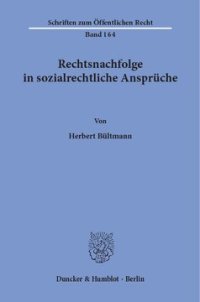 cover of the book Rechtsnachfolge in sozialrechtliche Ansprüche