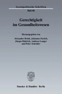 cover of the book Gerechtigkeit im Gesundheitswesen