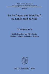 cover of the book Rechtsfragen der Windkraft zu Lande und zur See