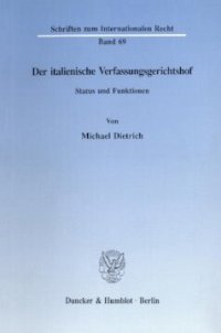 cover of the book Der italienische Verfassungsgerichtshof: Status und Funktionen