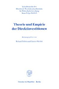 cover of the book Theorie und Empirie der Direktinvestitionen