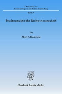 cover of the book Psychoanalytische Rechtswissenschaft