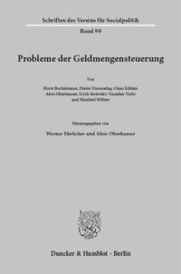 cover of the book Probleme der Geldmengensteuerung