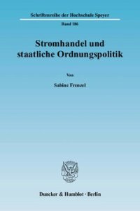 cover of the book Stromhandel und staatliche Ordnungspolitik