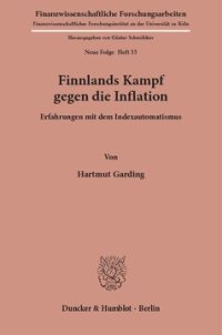 cover of the book Finnlands Kampf gegen die Inflation: Erfahrungen mit dem Indexautomatismus