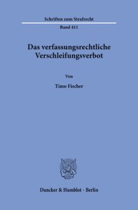 cover of the book Das verfassungsrechtliche Verschleifungsverbot