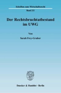 cover of the book Der Rechtsbruchtatbestand im UWG