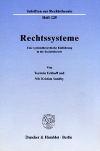 cover of the book Rechtssysteme: Eine systemtheoretische Einführung in die Rechtstheorie