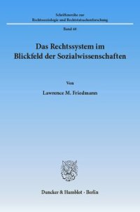 cover of the book Das Rechtssystem im Blickfeld der Sozialwissenschaften