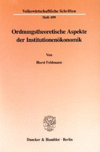 cover of the book Ordnungstheoretische Aspekte der Institutionenökonomik