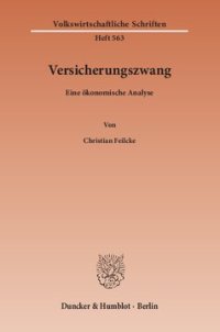 cover of the book Versicherungszwang: Eine ökonomische Analyse