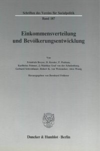 cover of the book Einkommensverteilung und Bevölkerungsentwicklung