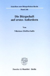 cover of the book Die Bürgschaft auf erstes Anfordern