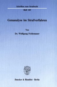 cover of the book Genanalyse im Strafverfahren