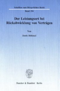 cover of the book Der Leistungsort bei Rückabwicklung von Verträgen