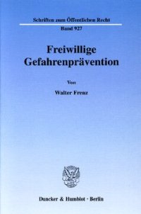 cover of the book Freiwillige Gefahrenprävention