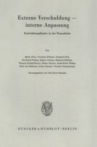 cover of the book Externe Verschuldung - interne Anpassung: Entwicklungsländer in der Finanzkrise