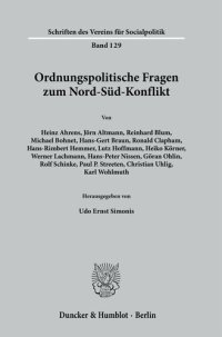 cover of the book Ordnungspolitische Fragen zum Nord-Süd-Konflikt