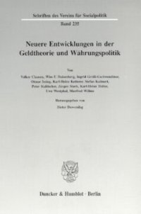 cover of the book Neuere Entwicklungen in der Geldtheorie und Währungspolitik