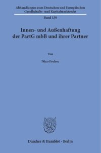 cover of the book Innen- und Außenhaftung der PartG mbB und ihrer Partner