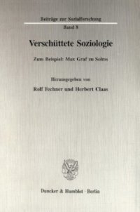 cover of the book Verschüttete Soziologie: Zum Beispiel: Max Graf zu Solms