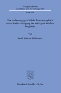 cover of the book Der verfassungsgerichtliche Prozessvergleich unter Berücksichtigung des außergerichtlichen Vergleichs