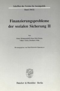 cover of the book Finanzierungsprobleme der sozialen Sicherung II