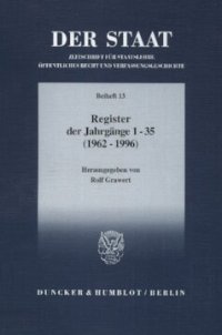 cover of the book DER STAAT: Register der Jahrgänge 1–35 (1962–1996)