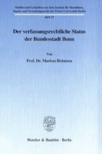 cover of the book Der verfassungsrechtliche Status der Bundesstadt Bonn