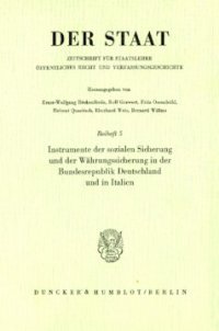 cover of the book Instrumente der sozialen Sicherung und der Währungssicherung in der Bundesrepublik Deutschland und in Italien