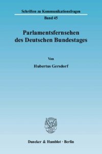 cover of the book Parlamentsfernsehen des Deutschen Bundestages