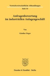 cover of the book Anfragenbewertung im industriellen Anlagengeschäft